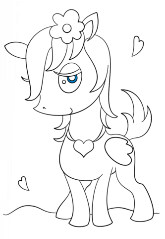 Chibi Pegasus Girl Coloring Page